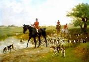 unknow artist Classical hunting fox, Equestrian and Beautiful Horses, 099. USA oil painting artist